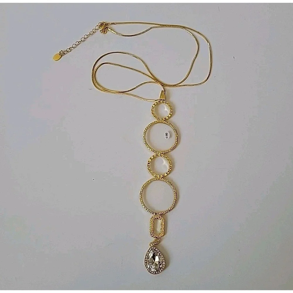Karen Gemstone Neckglasses +2.50 Round Gold Tone Frame Reading‎ Glasses